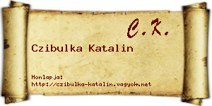 Czibulka Katalin névjegykártya